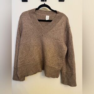 Joie Brown V-Neck Sweater